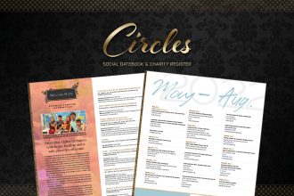 Circles logo and images of pages from Charity Register and Social Datebook
