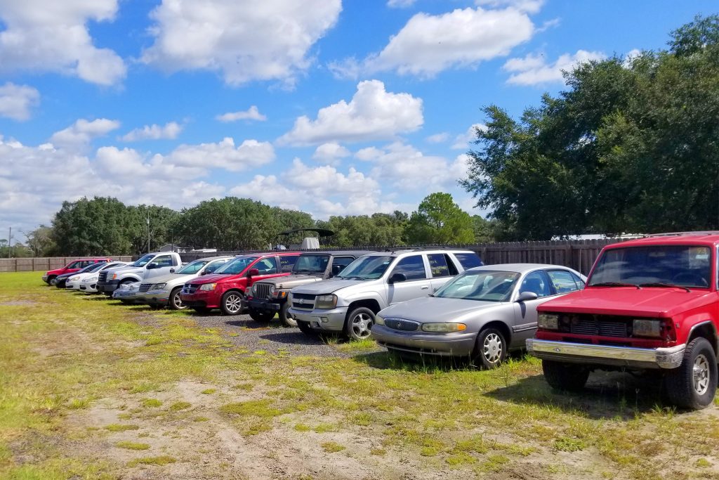 Donations at vehicle Auction facility | Courtesy of Rodeheaver Boys Ranch