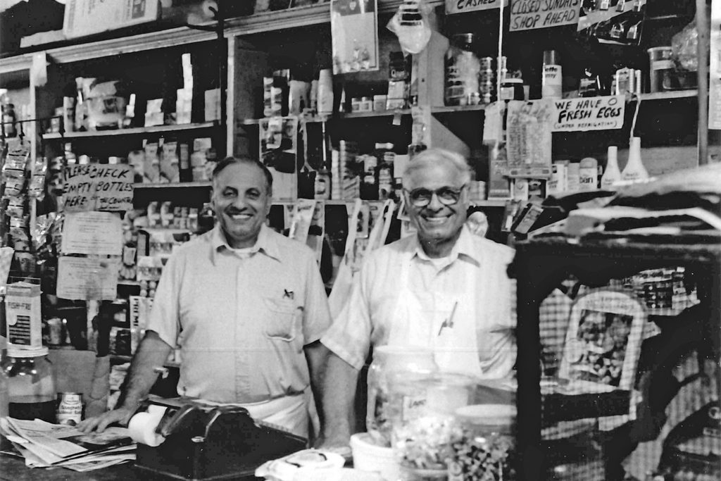 Nick and Gene Debs behind the counter of Debs Store in the 1990s.