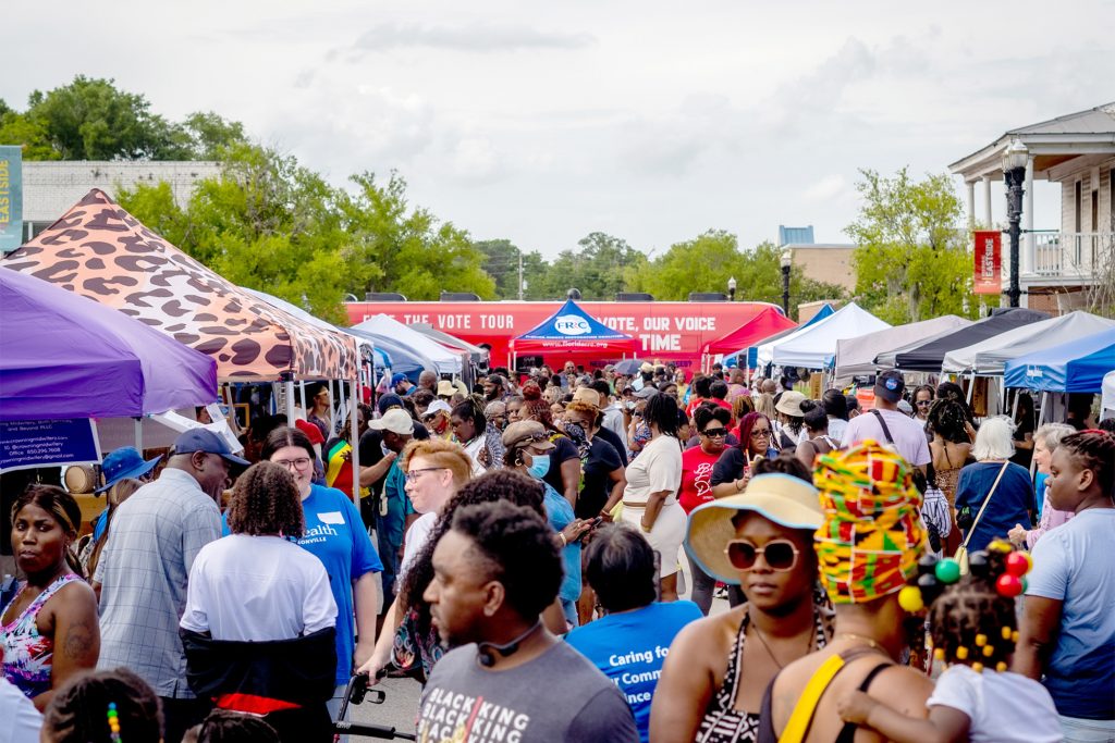 Melanin Market’s annual Juneteenth celebration attracts hundreds of shoppers and visitors to check out the many vendors who participate.