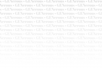 background with "GENerous" repeating over and over in gray letters on white background, fading down to white